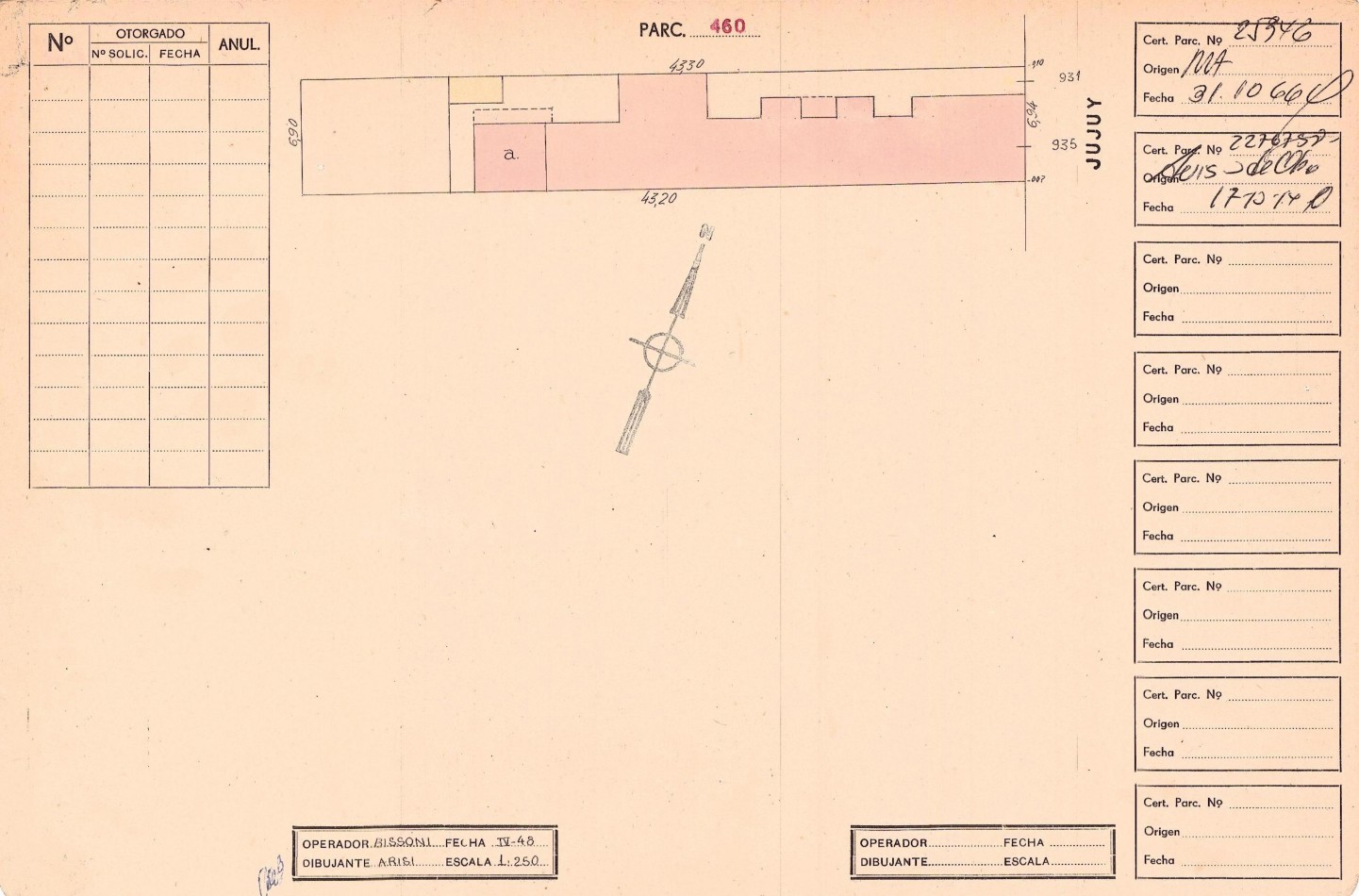 Lote de 6,94m*43,30m.  CU edificabilidad CA. Sobre Av Jujuy. 